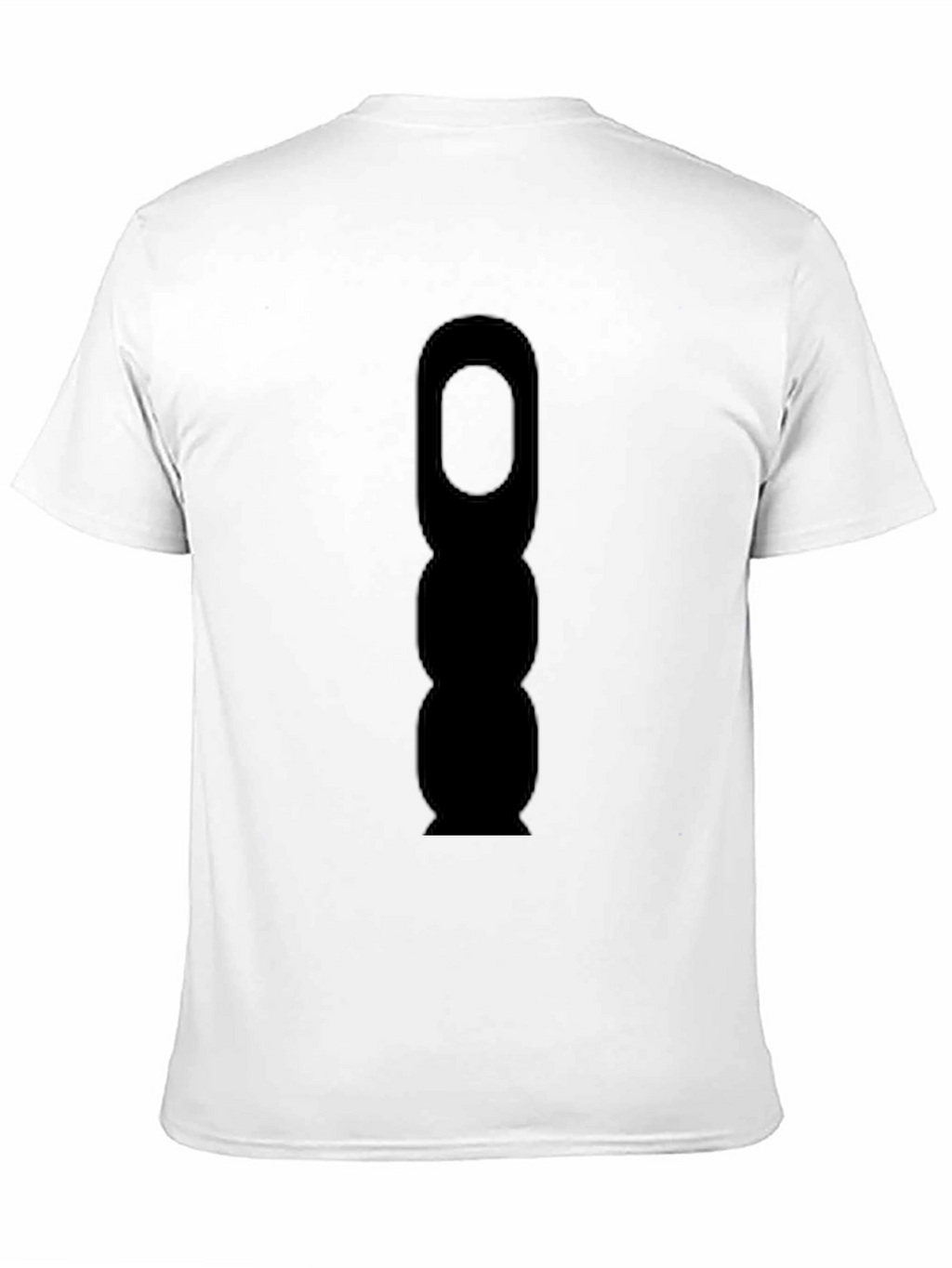 Mens Black T-Shirt with Abstract Silhouette Graphic