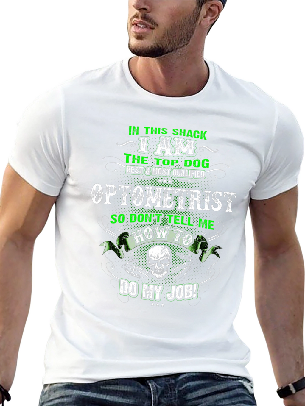 Optometrist Top Dog Graphic Tee