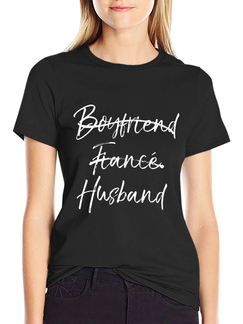 Boyfriend Fiancé Husband Black T-Shirt
