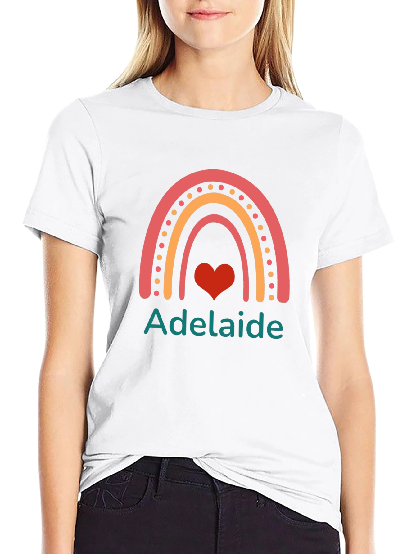 Adelaide Rainbow Heart Graphic Tee