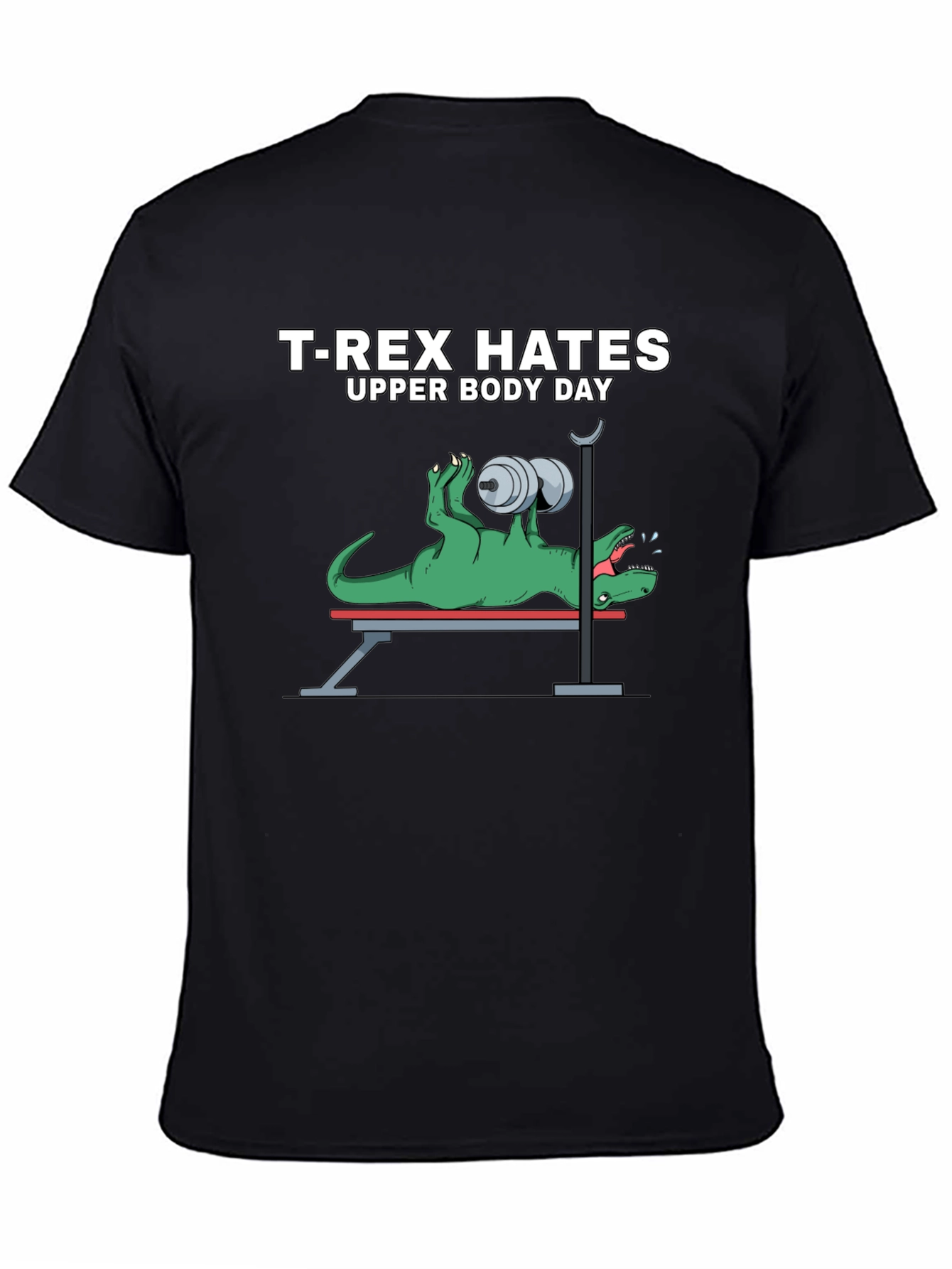 T-Rex Hates Upper Body Day Funny Workout T-Shirt