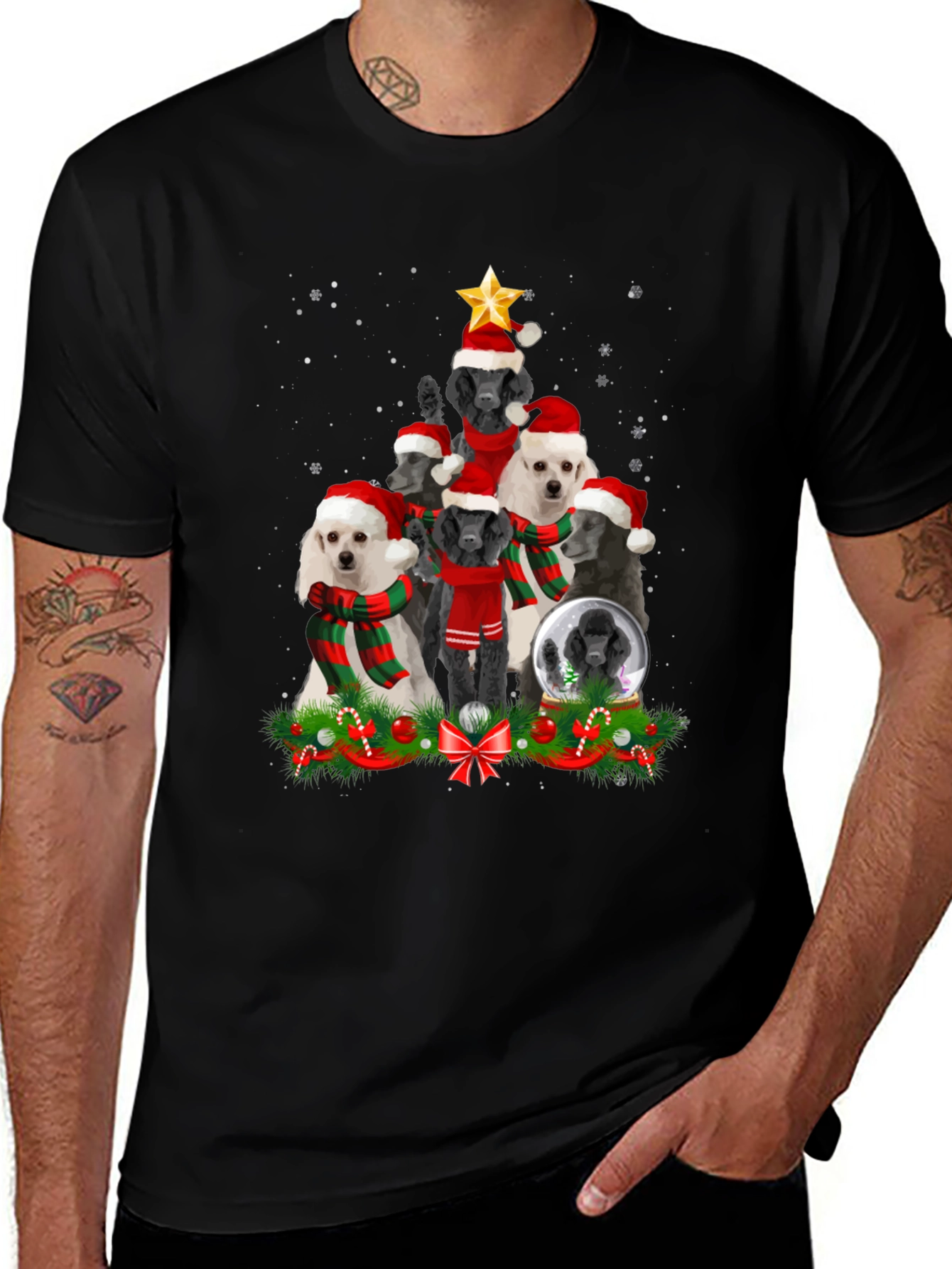 Poodle Christmas Tree T-Shirt
