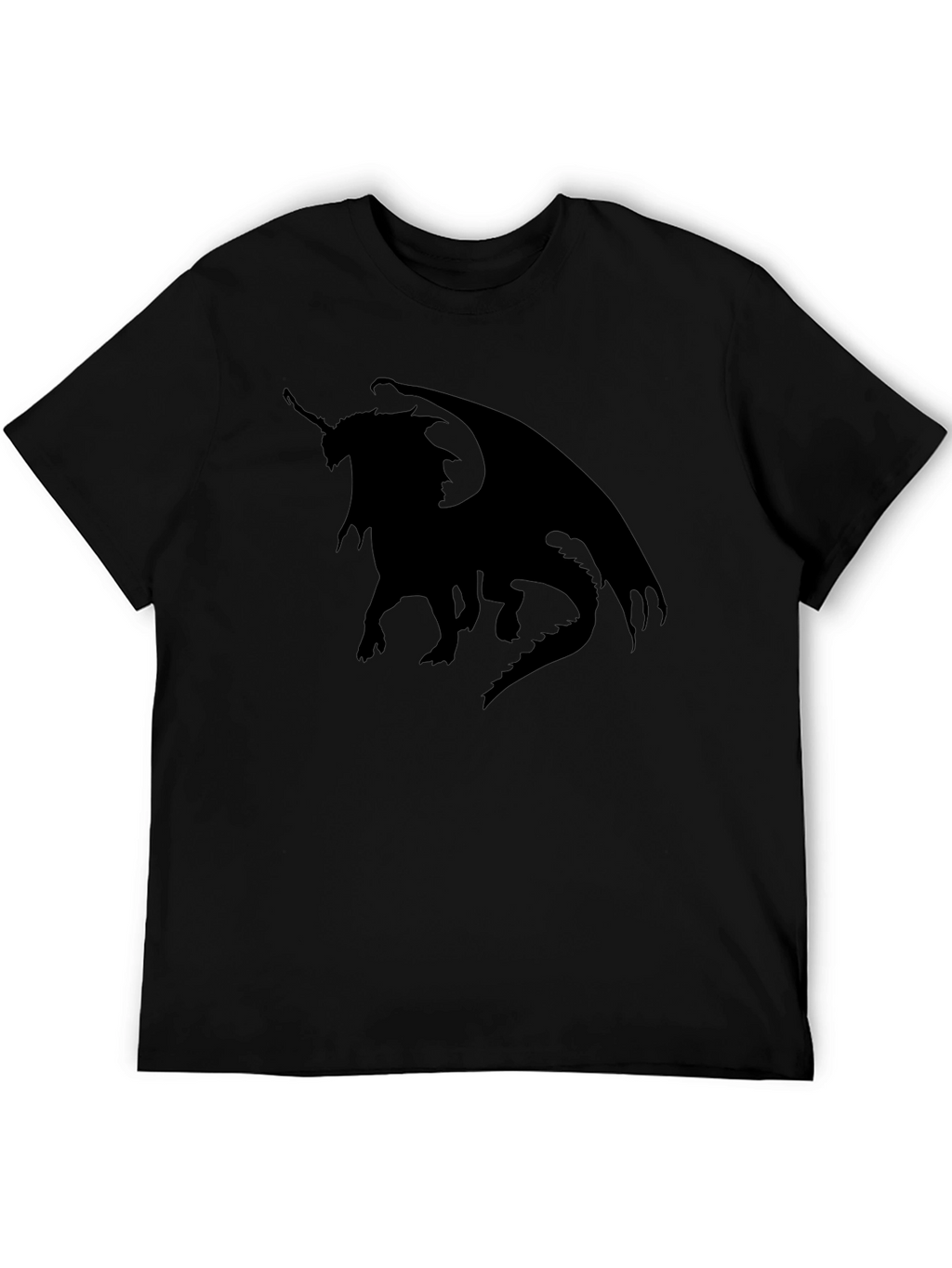 Dragon Silhouette Tee - Black Graphic T-Shirt