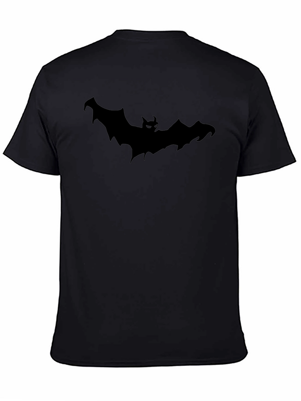 Mens Black Bat Graphic T-Shirt