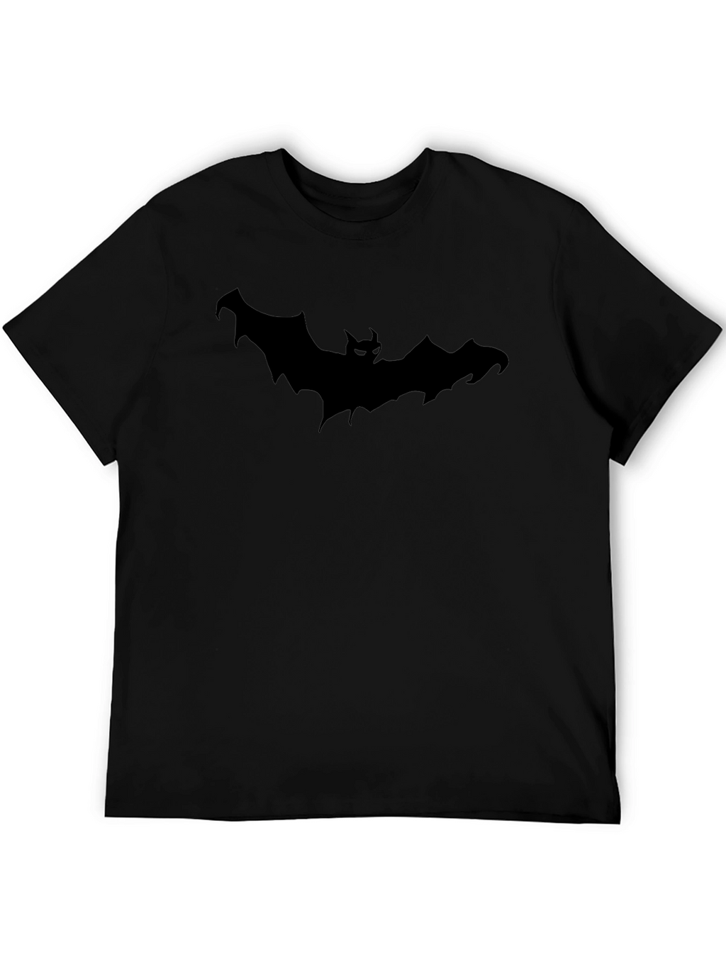 Mens Black Bat Graphic T-Shirt