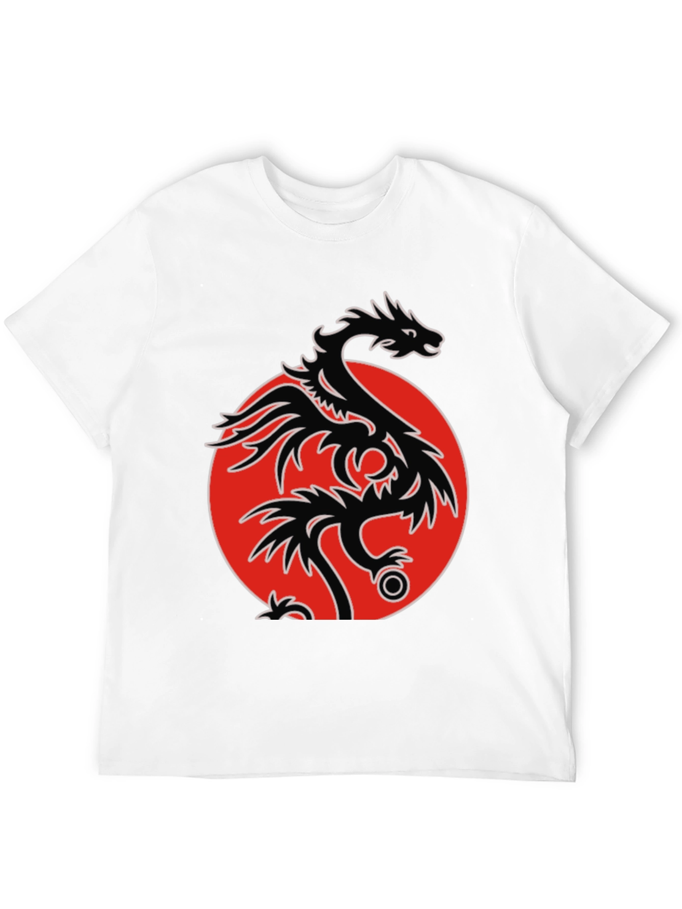 Dragon Circle Graphic Tee - Mens Black T-Shirt