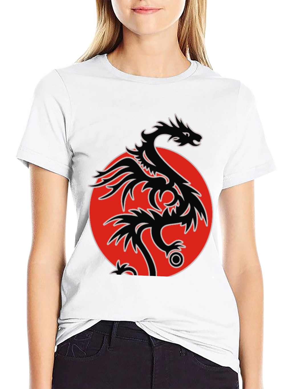 Dragon Circle Graphic Tee - Mens Black T-Shirt