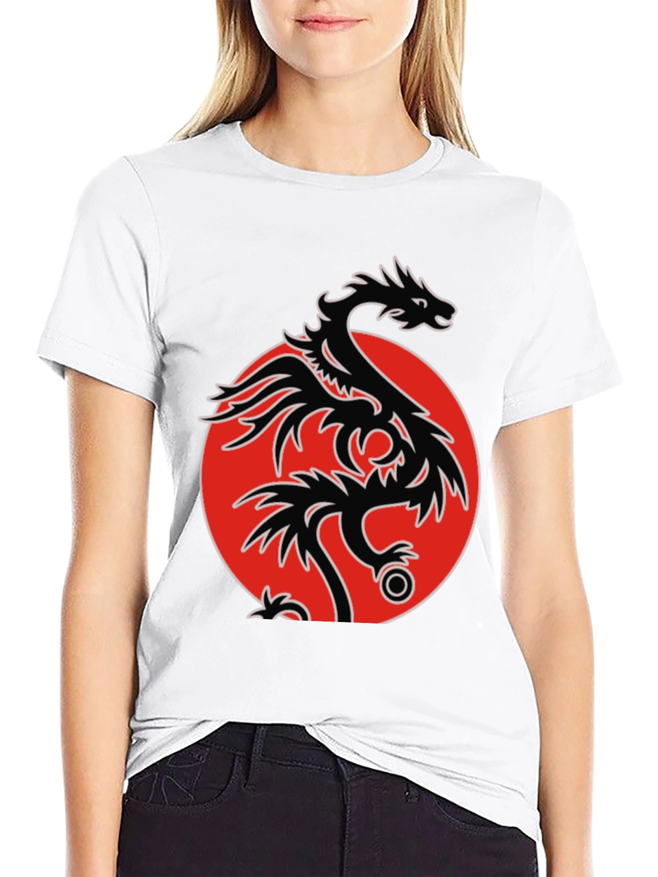 Dragon Circle Graphic Tee - Mens Black T-Shirt