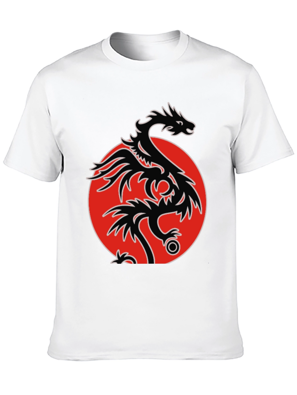 Dragon Circle Graphic Tee - Mens Black T-Shirt