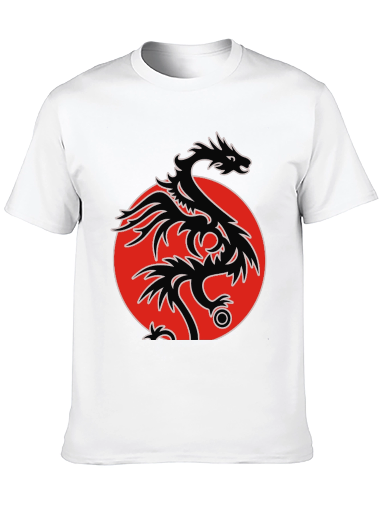 Dragon Circle Graphic Tee - Mens Black T-Shirt