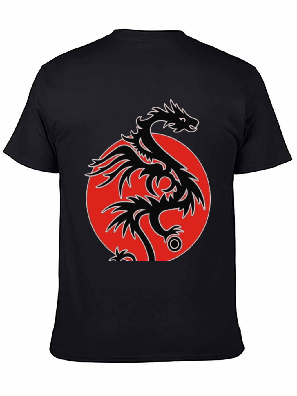 Dragon Circle Graphic Tee - Mens Black T-Shirt