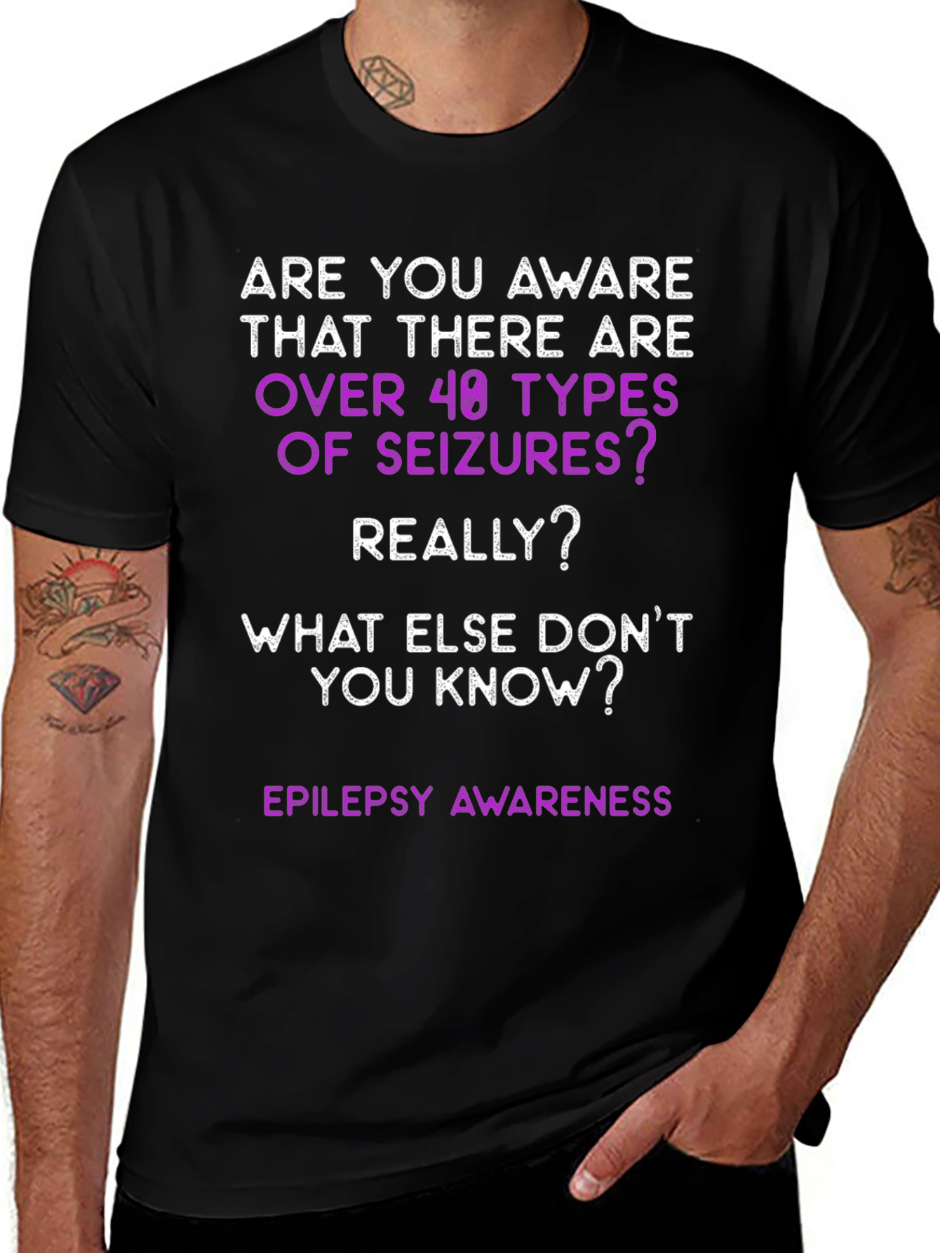 Epilepsy Awareness T-Shirt: Over 40 Types of Seizures