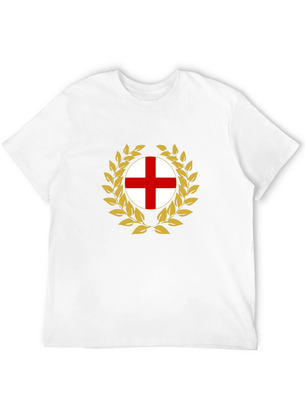 England Flag Wreath Black T-Shirt