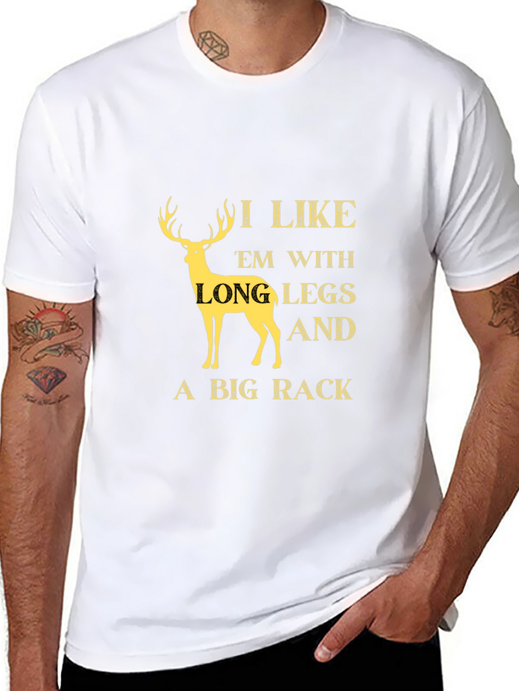 I Like Em Long Legs Big Rack T-Shirt
