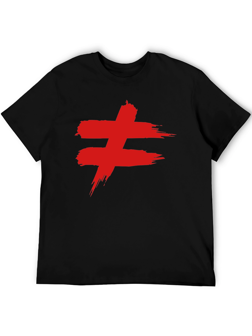 Edgy Red Symbol Black T-Shirt