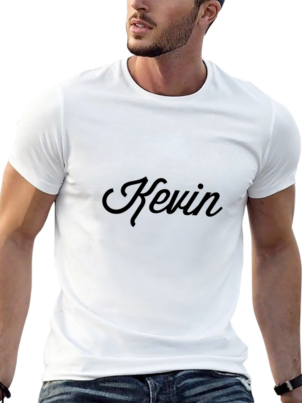 Personalized Kevin Black T-Shirt