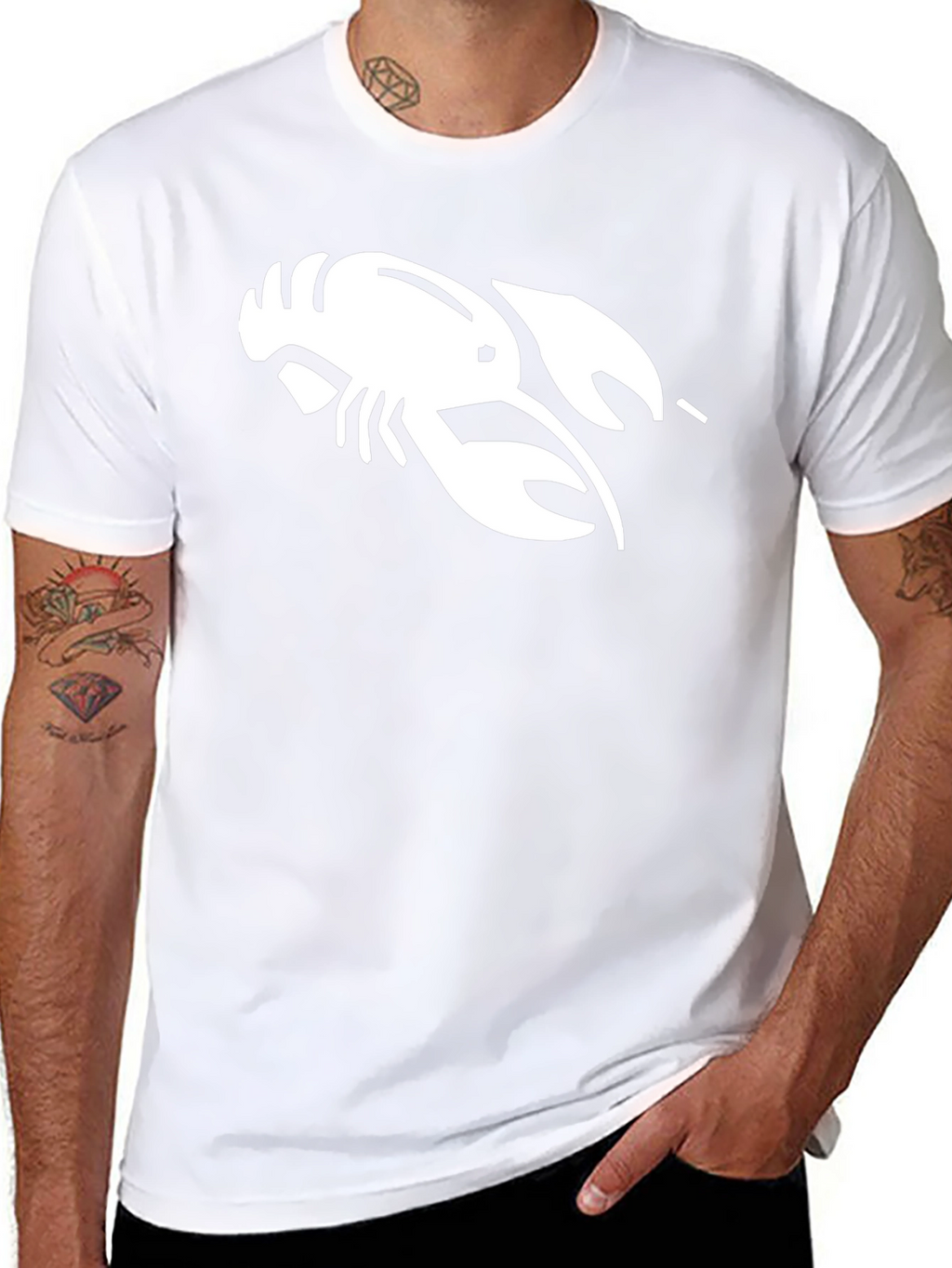 Lobster Graphic Tee - Black Casual T-Shirt