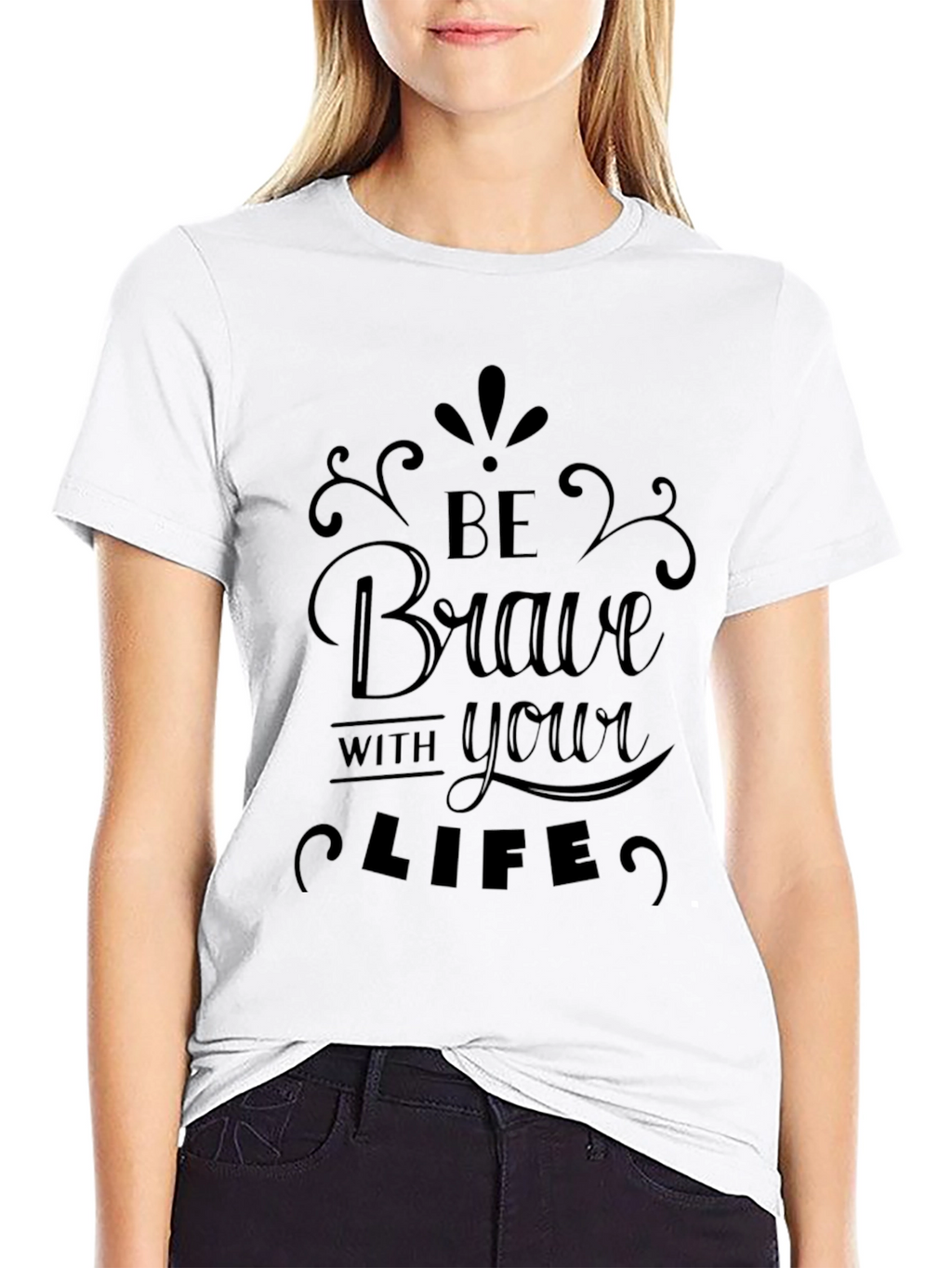 Brave Life Graphic Tee - Stylish Comfort