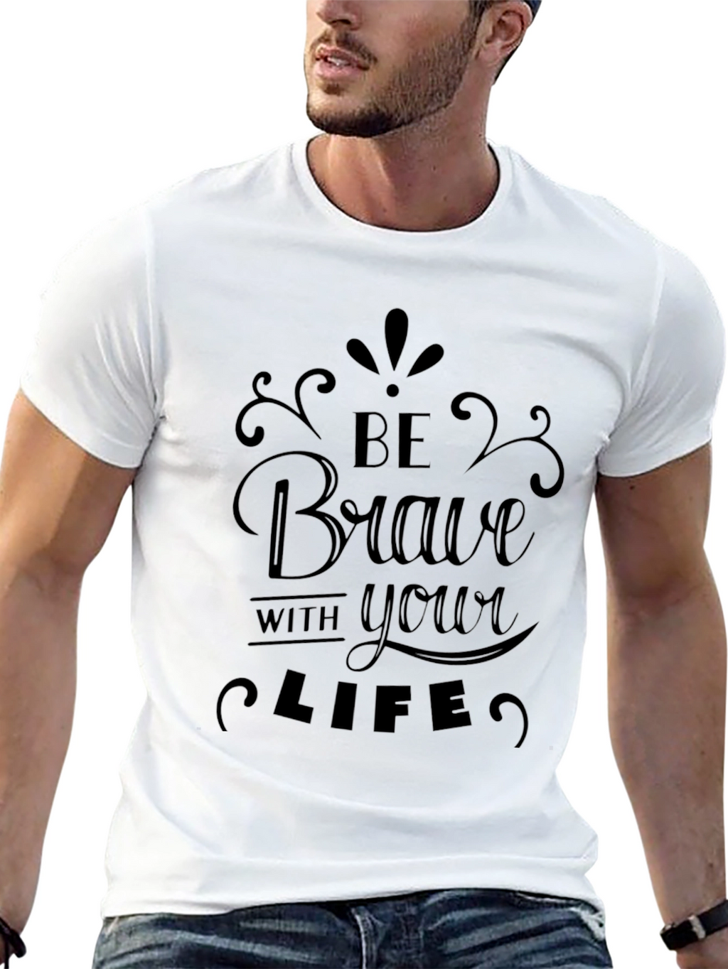 Brave Life Graphic Tee - Stylish Comfort