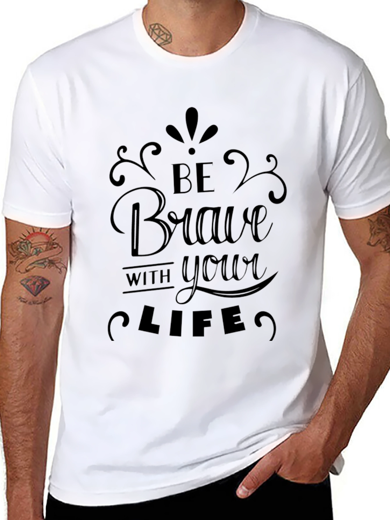 Brave Life Graphic Tee - Stylish Comfort