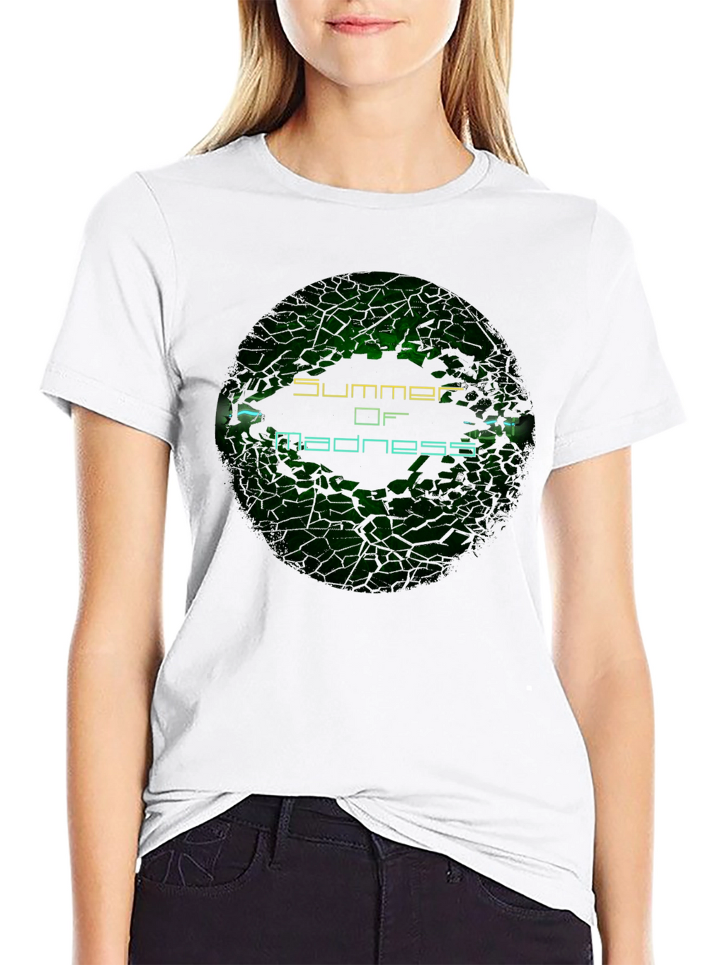 Summer of Madness Graphic Print Black T-Shirt