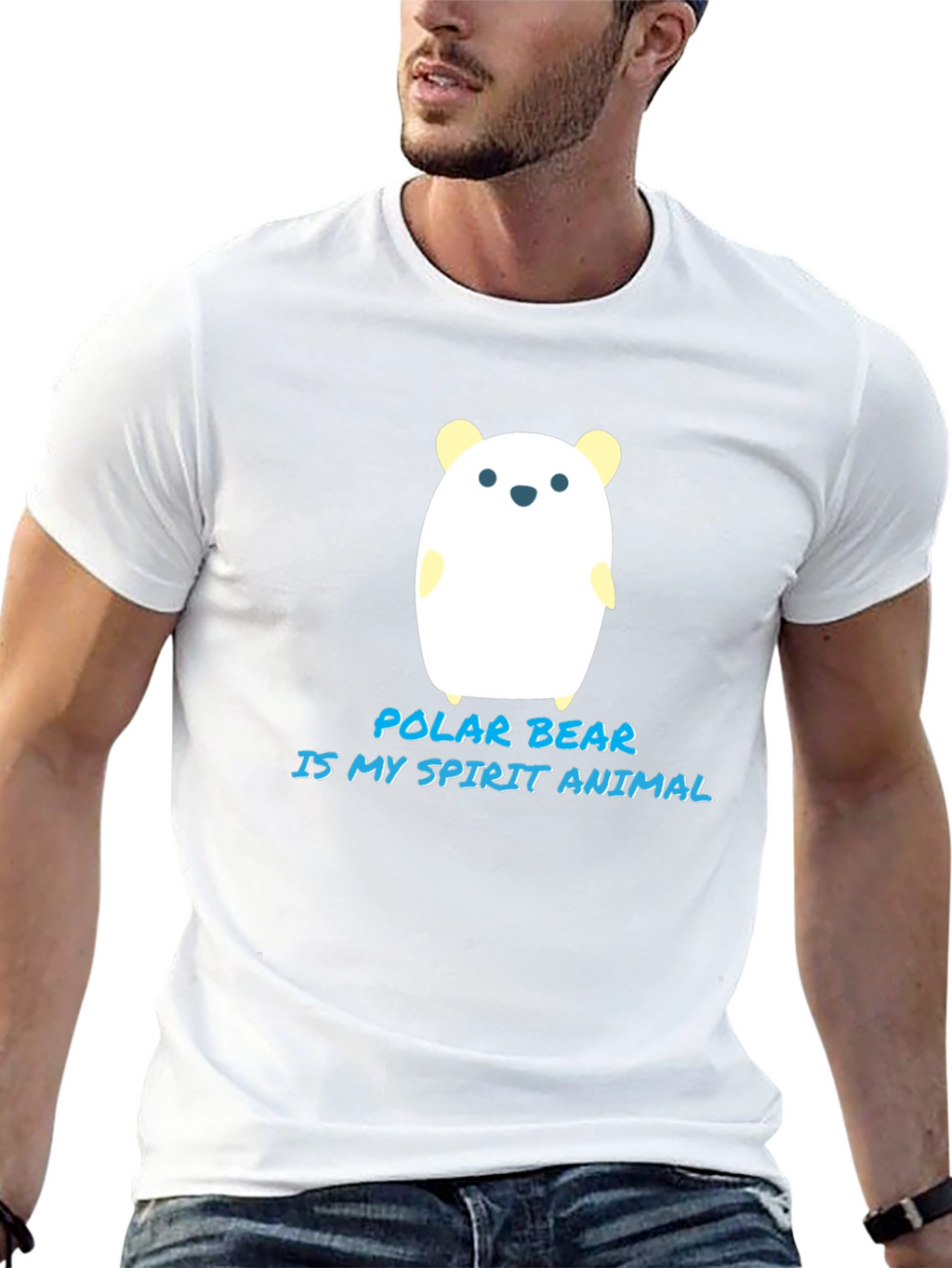 Polar Bear Spirit Animal Black T-Shirt