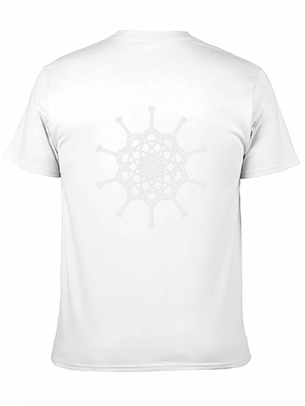 Geometric Snowflake Graphic Tee - Black