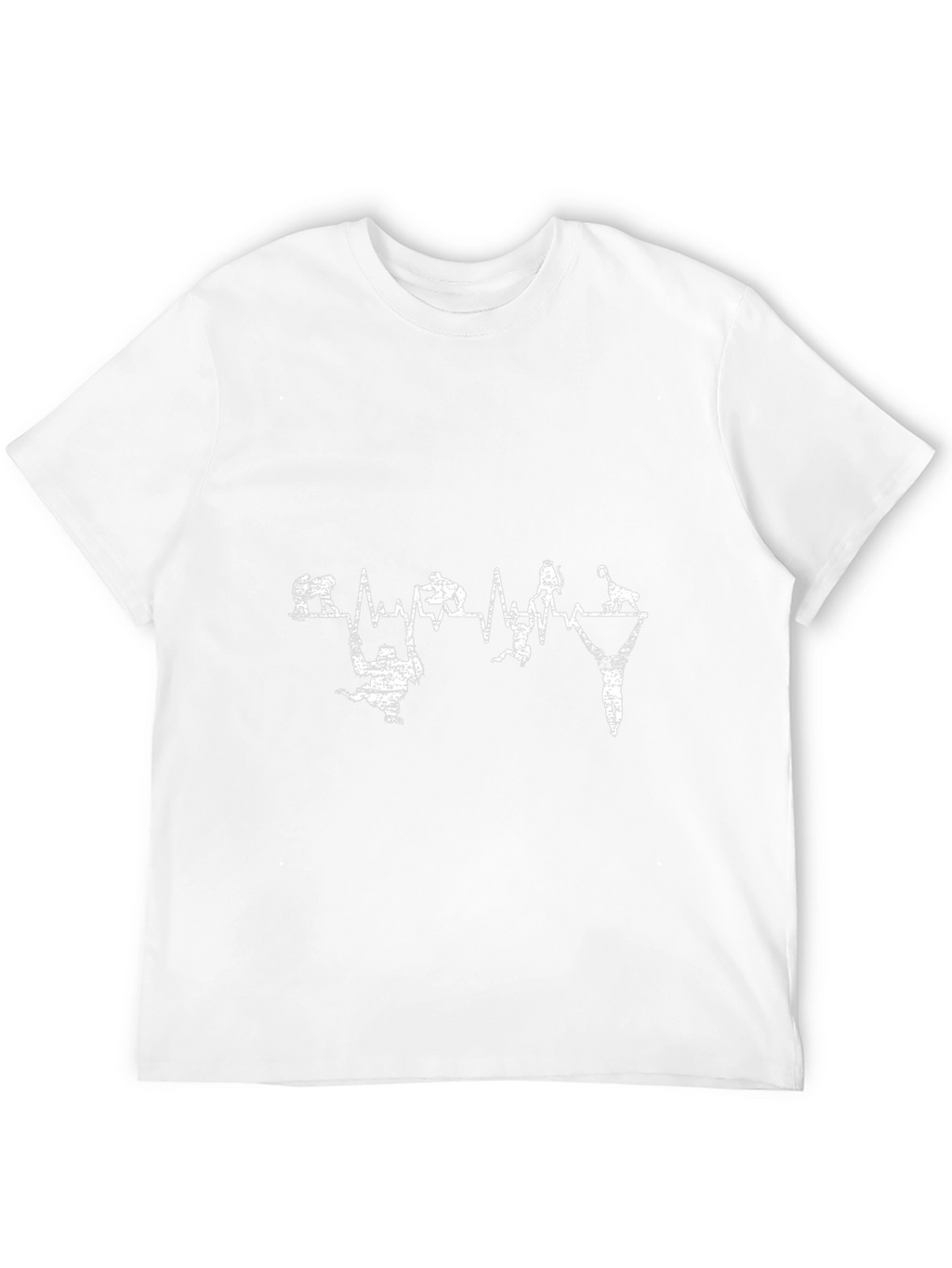 Funny Climbing Heartbeat Black T-Shirt