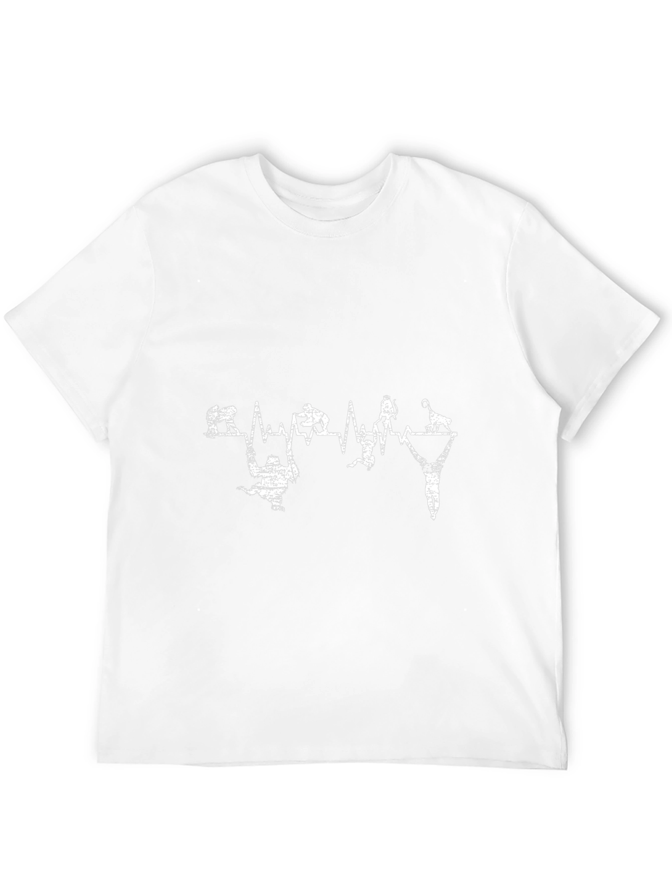 Funny Climbing Heartbeat Black T-Shirt