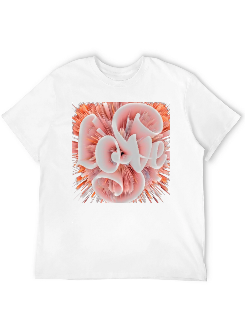 Abstract Love Graphic Black Tee
