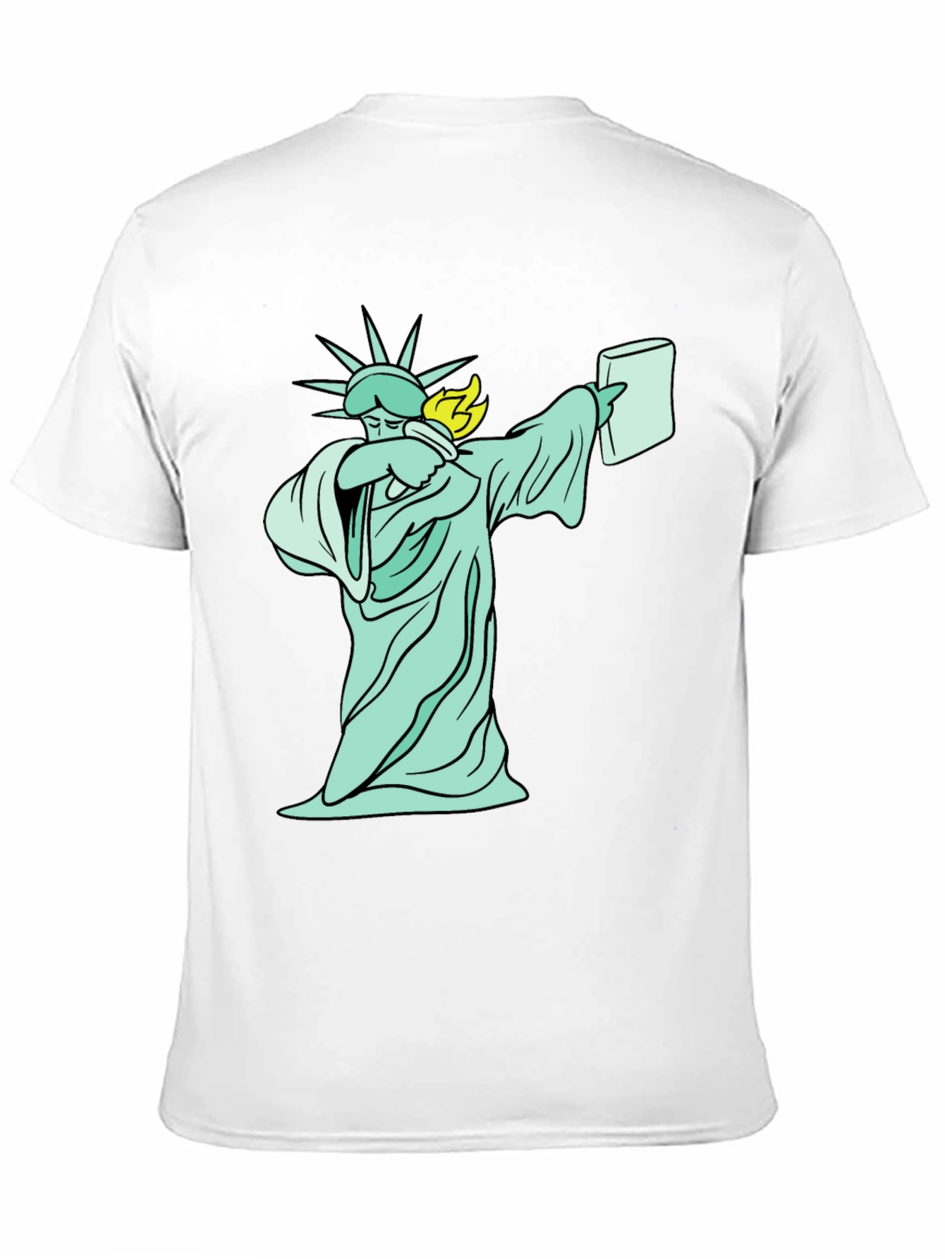 Dabbing Statue of Liberty T-Shirt - Funny Design