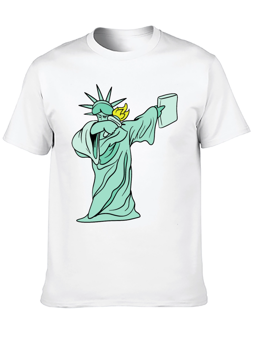 Dabbing Statue of Liberty T-Shirt - Funny Design