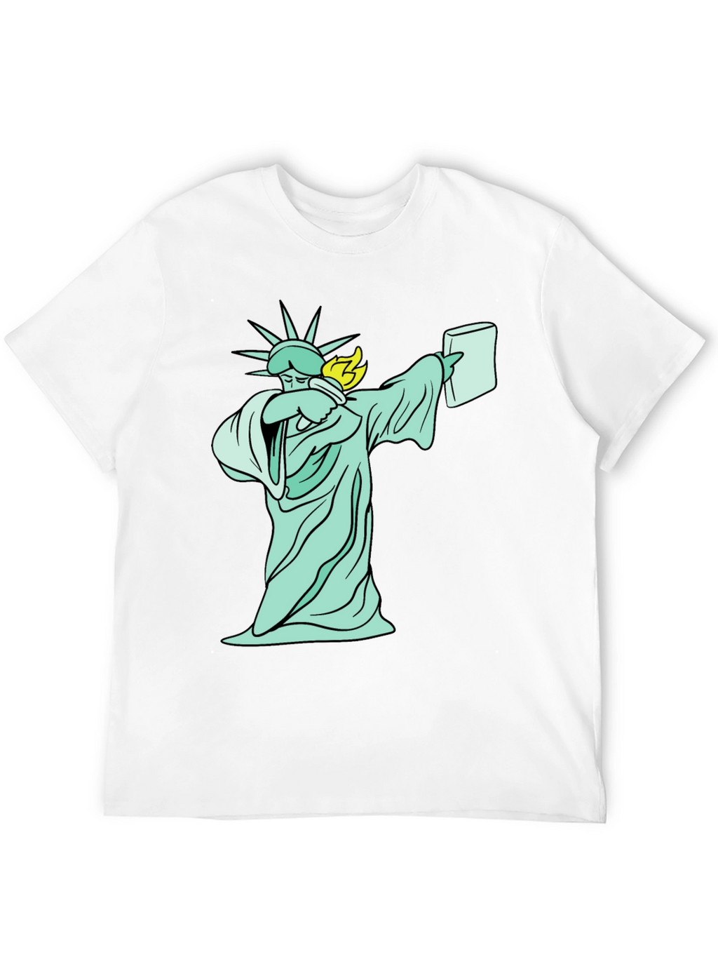 Dabbing Statue of Liberty T-Shirt - Funny Design