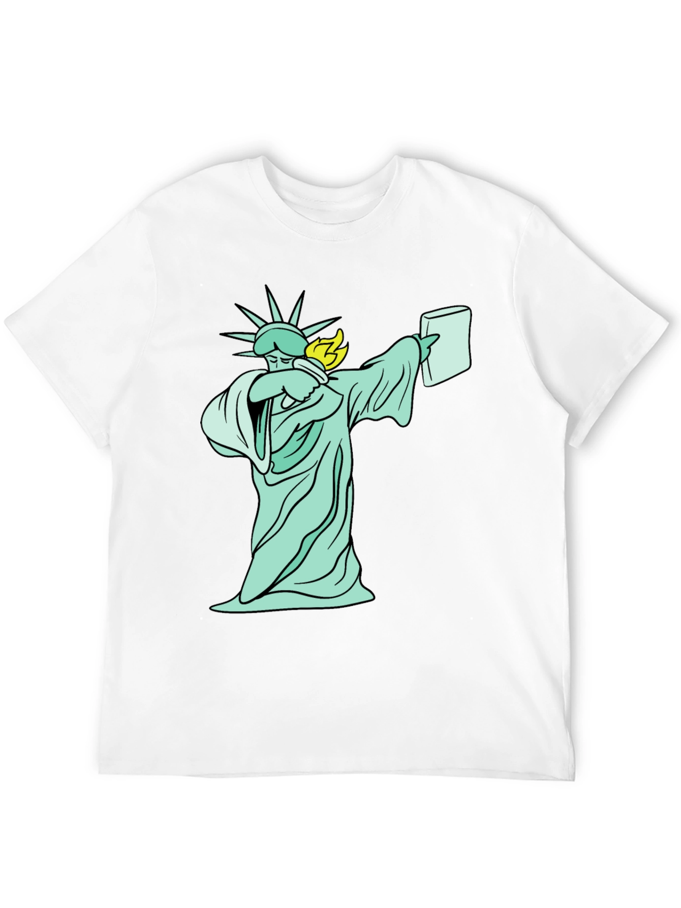 Dabbing Statue of Liberty T-Shirt - Funny Design