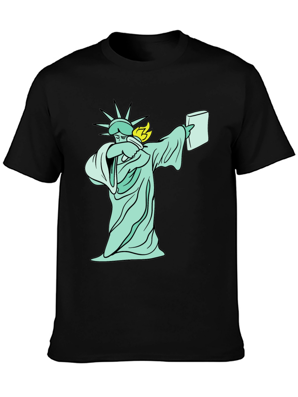Dabbing Statue of Liberty T-Shirt - Funny Design