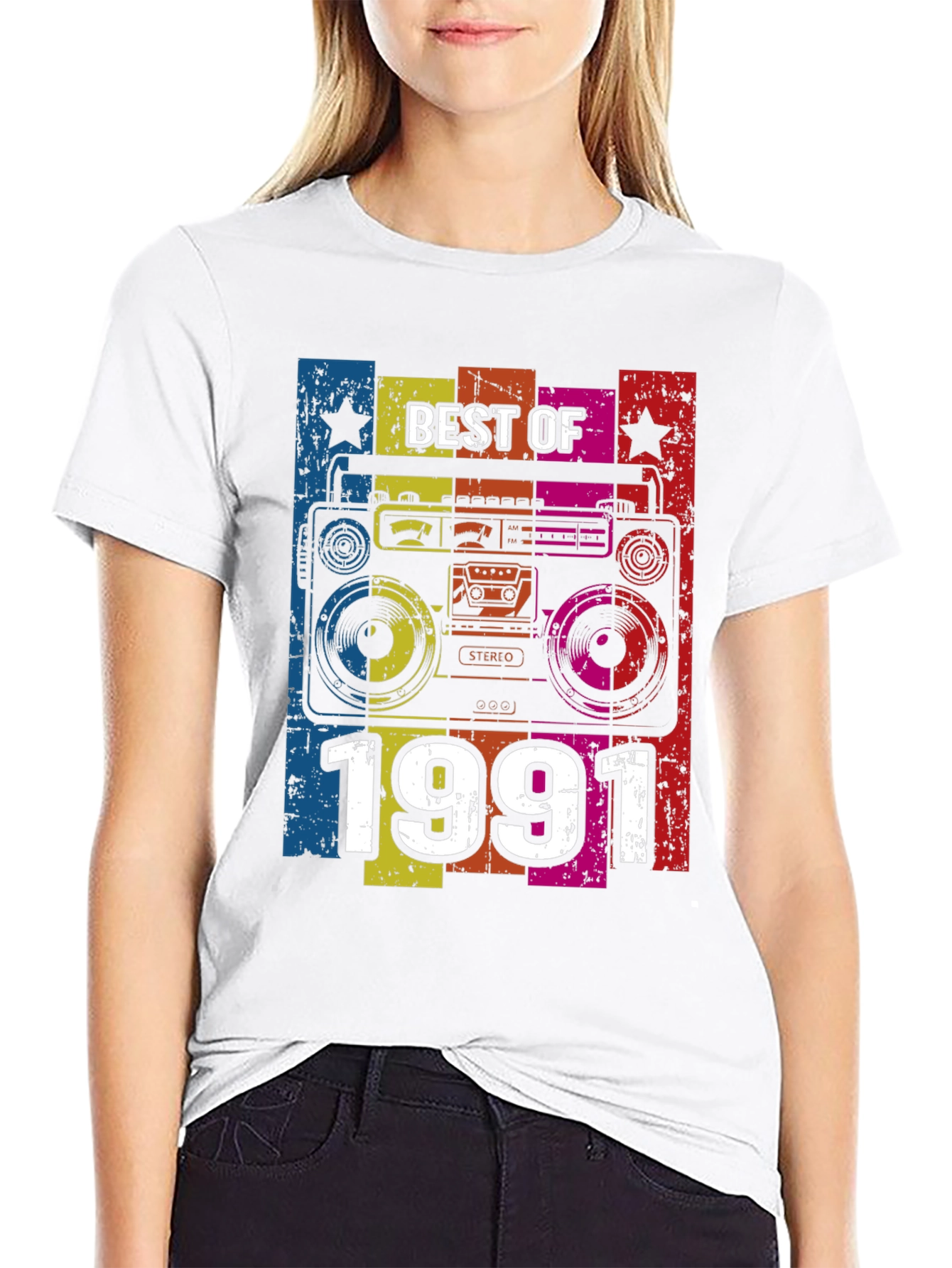 Best of 1991 Retro Boombox Graphic T-Shirt