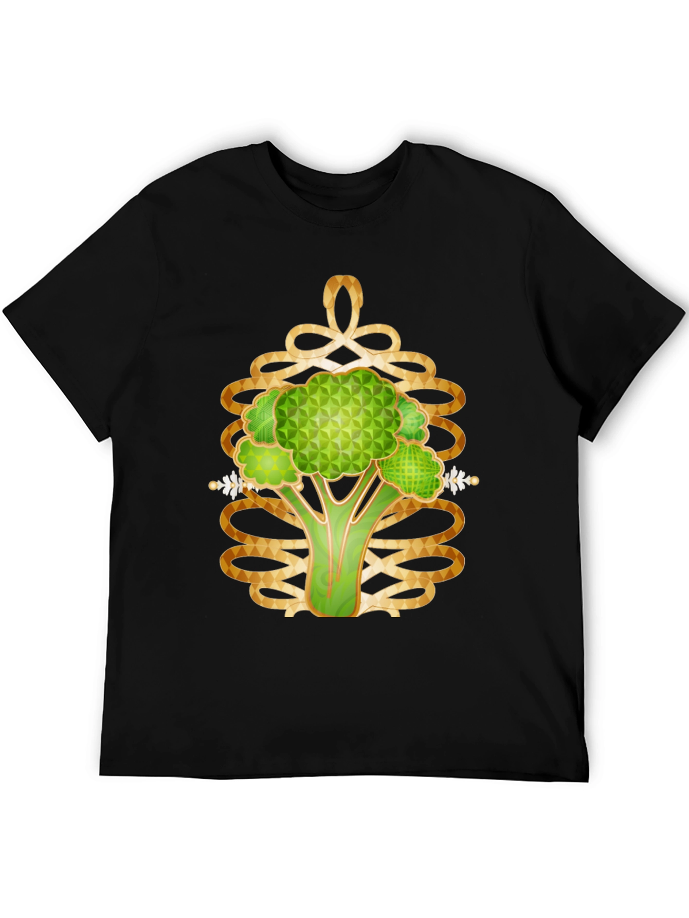 Abstract Broccoli Graphic T-Shirt