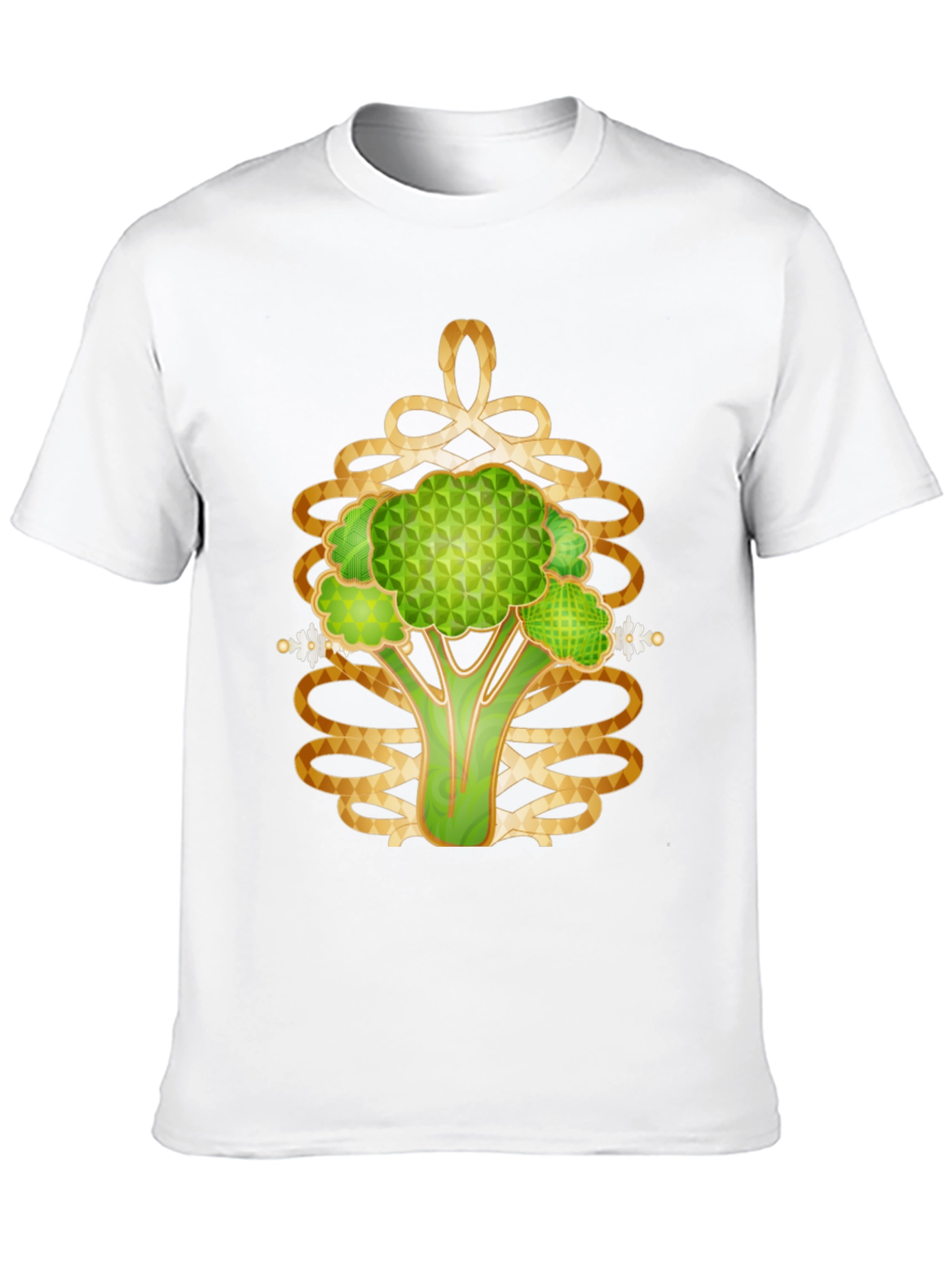 Abstract Broccoli Graphic T-Shirt