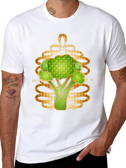 Abstract Broccoli Graphic T-Shirt