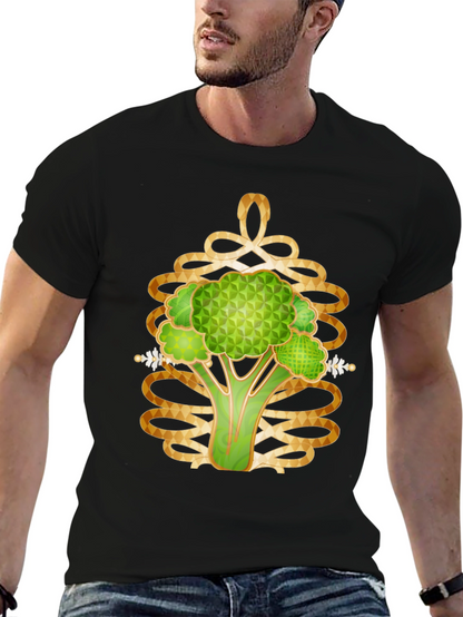 Abstract Broccoli Graphic T-Shirt