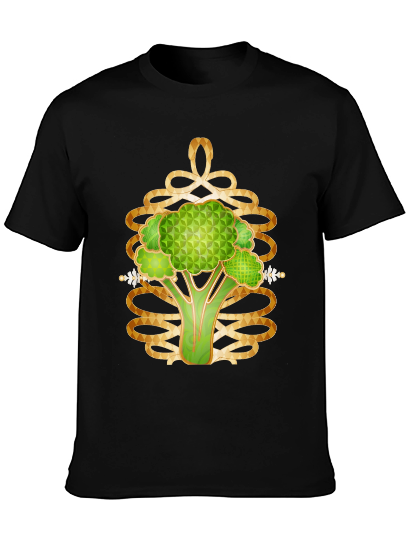 Abstract Broccoli Graphic T-Shirt