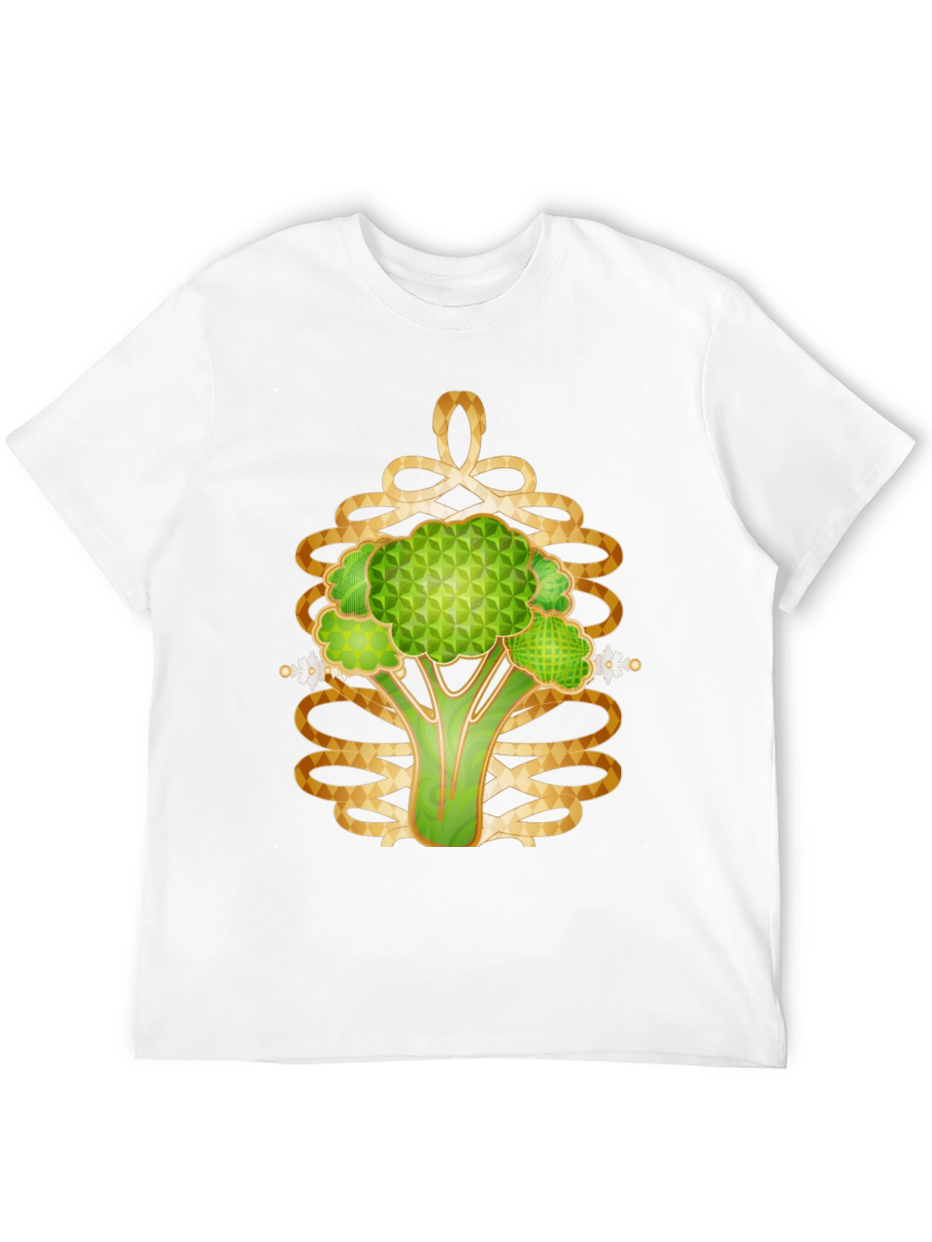 Abstract Broccoli Graphic T-Shirt