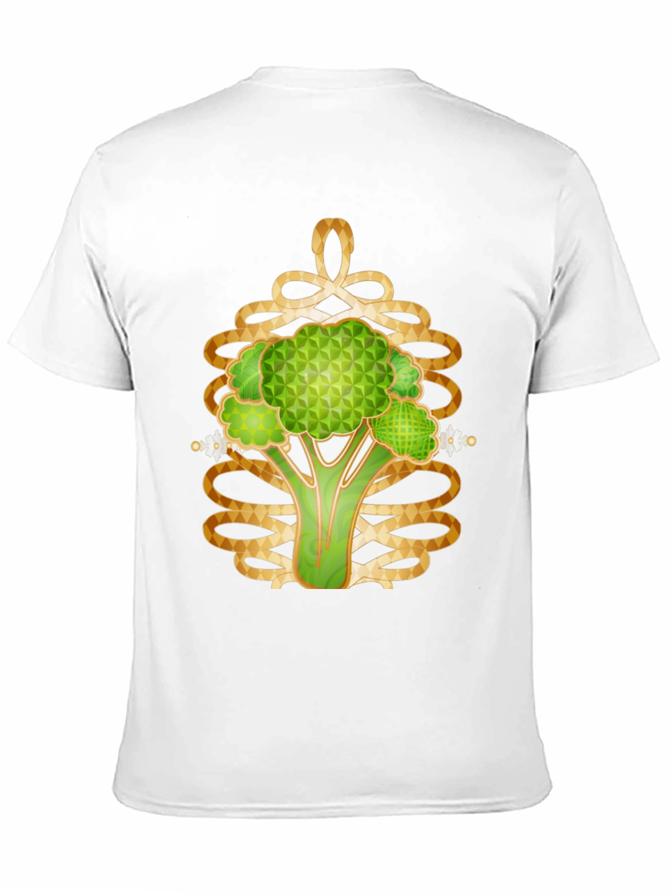 Abstract Broccoli Graphic T-Shirt