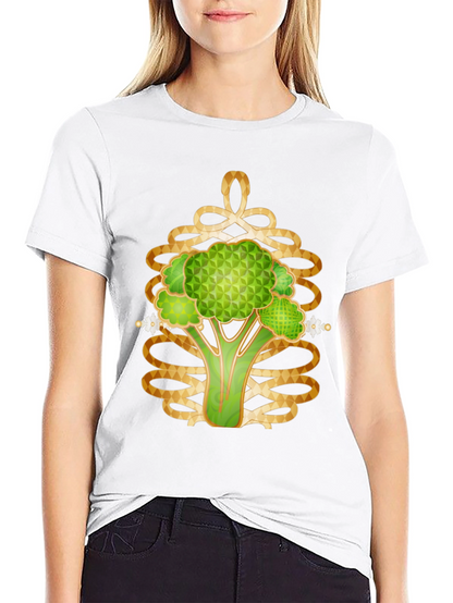 Abstract Broccoli Graphic T-Shirt