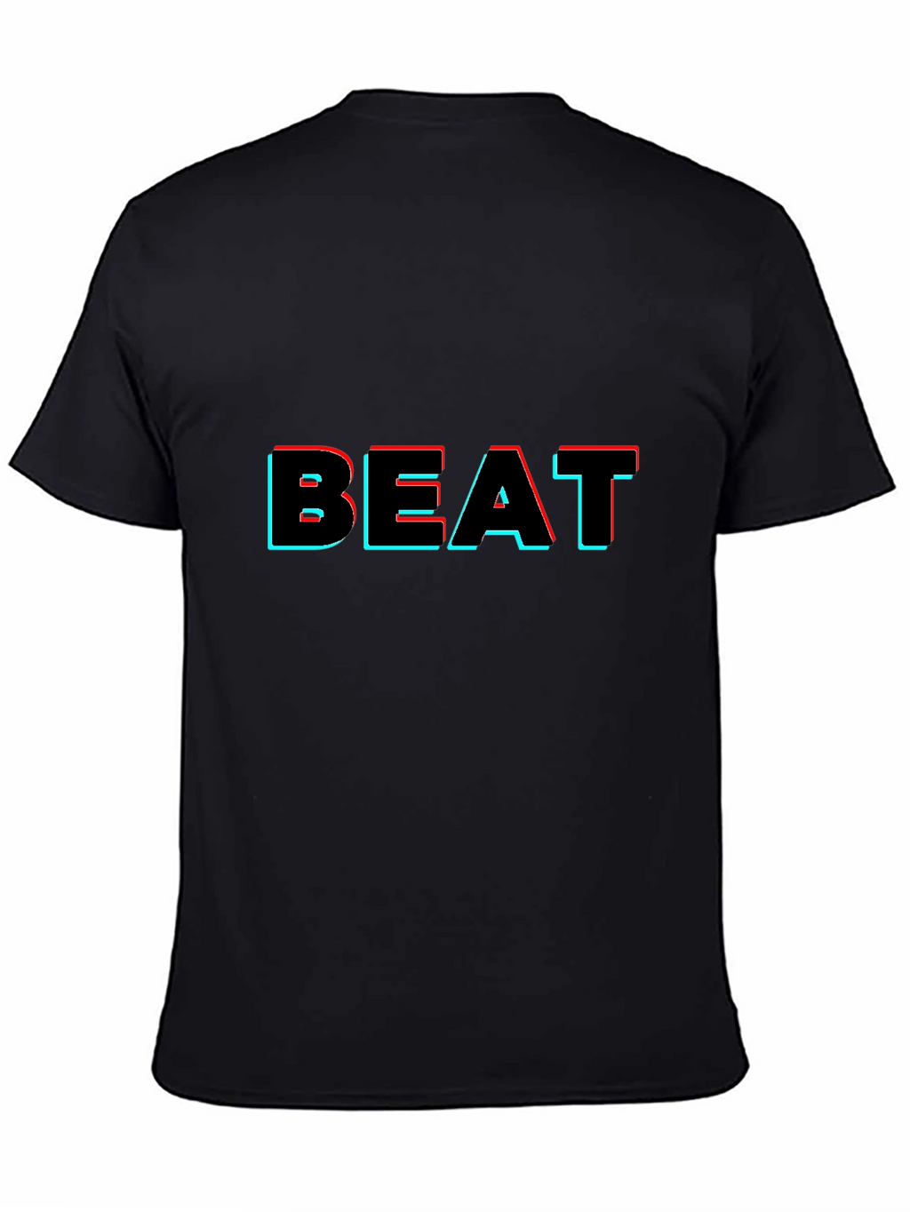 Trendy BEAT Graphic Black T-Shirt