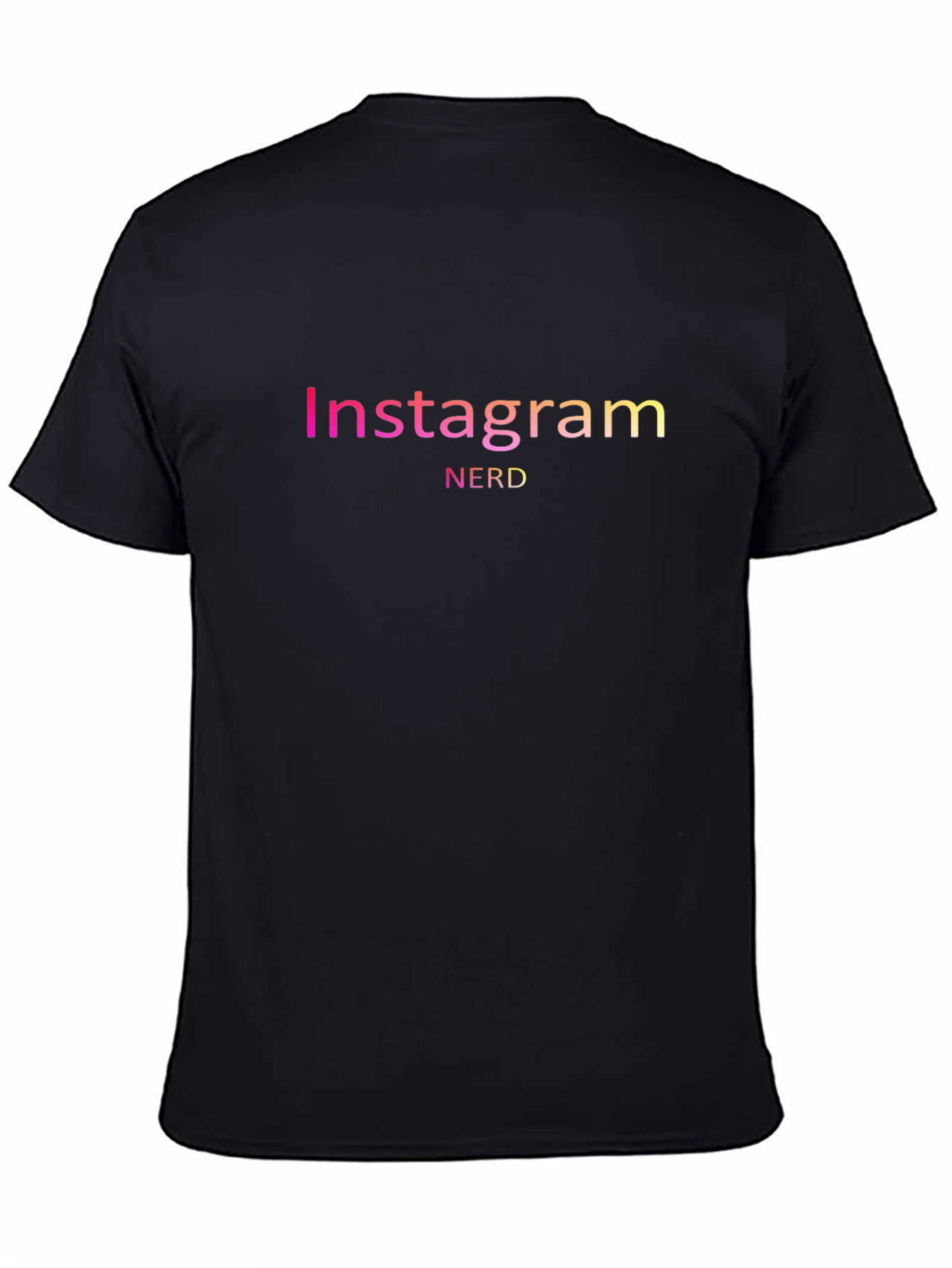 Instagram Nerd Graphic Tee - Black Cotton T-Shirt