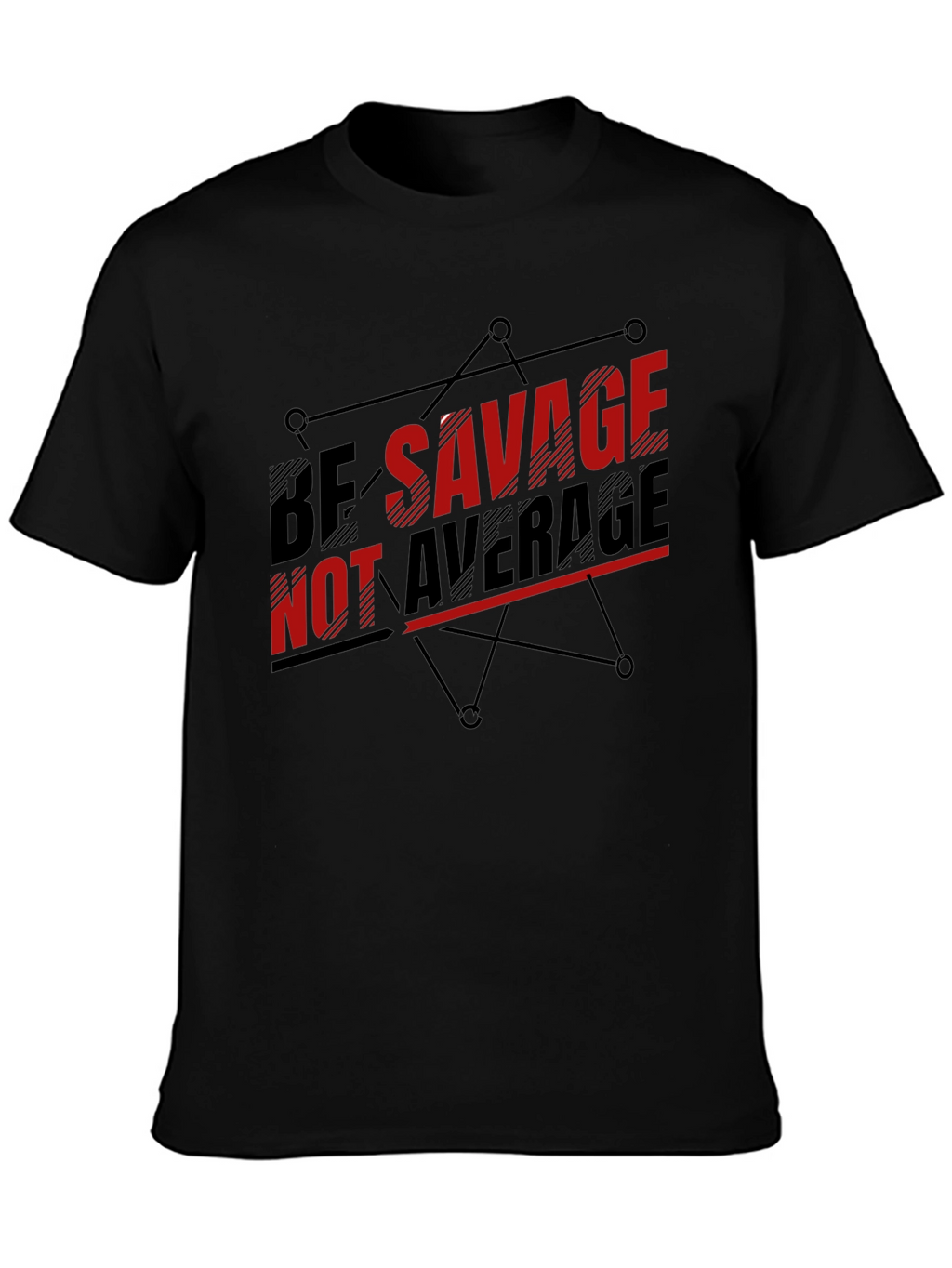 Be Savage Graphic Print Black T-Shirt