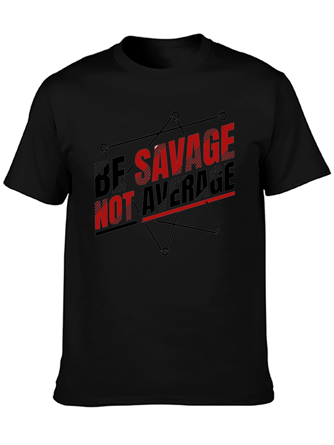 Be Savage Graphic Print Black T-Shirt