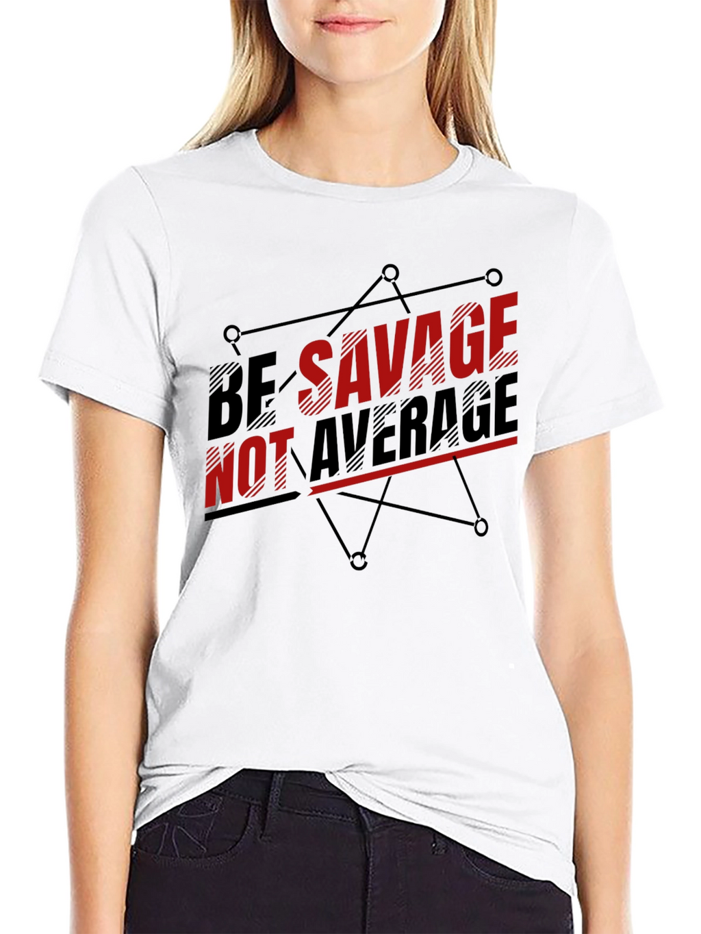 Be Savage Graphic Print Black T-Shirt
