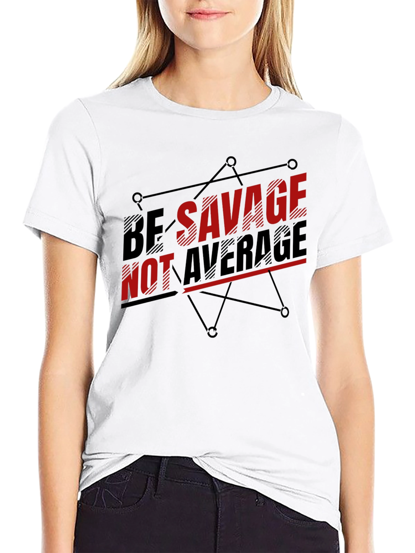 Be Savage Graphic Print Black T-Shirt